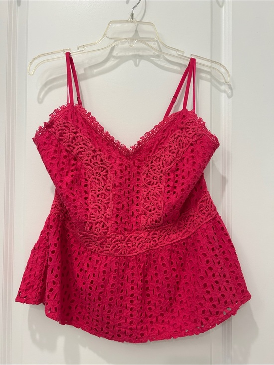 Japna Tops - Women's Hot Pink Peplum Top